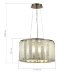 SL1516.303.06 Светильник подвесной ST-Luce Бронза, Прозрачный/Белый алебастр E14 6*40W DELIGHT — изображение 4