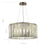 SL1516.303.08 Светильник подвесной ST-Luce Бронза, Прозрачный/Белый алебастр E14 8*40W DELIGHT — изображение 4