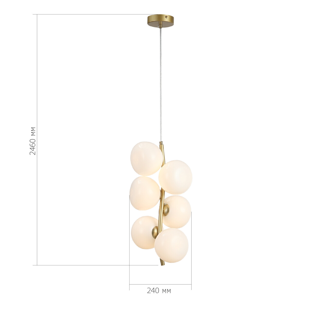 SL1519.303.06 Светильник подвесной ST-Luce Латунь/Белый G9 6*5W 4000K SWEVEN — изображение 7