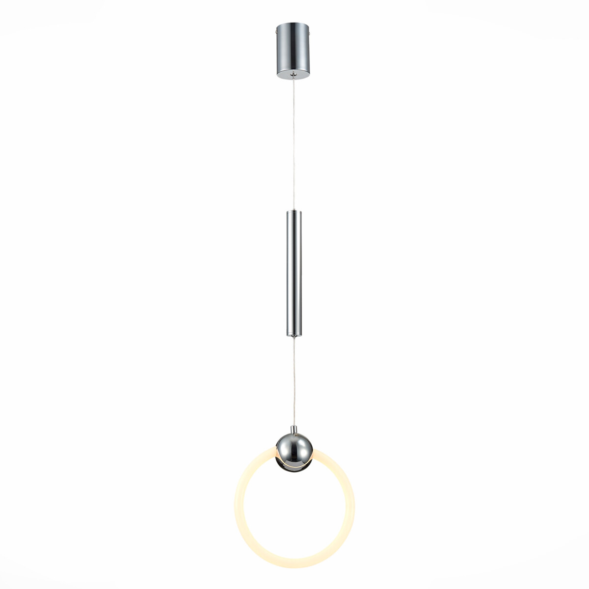 SL1578.103.01 Подвес ST-Luce Хром/Белый,Хром LED 1*15W 3000K GIERA — изображение 1