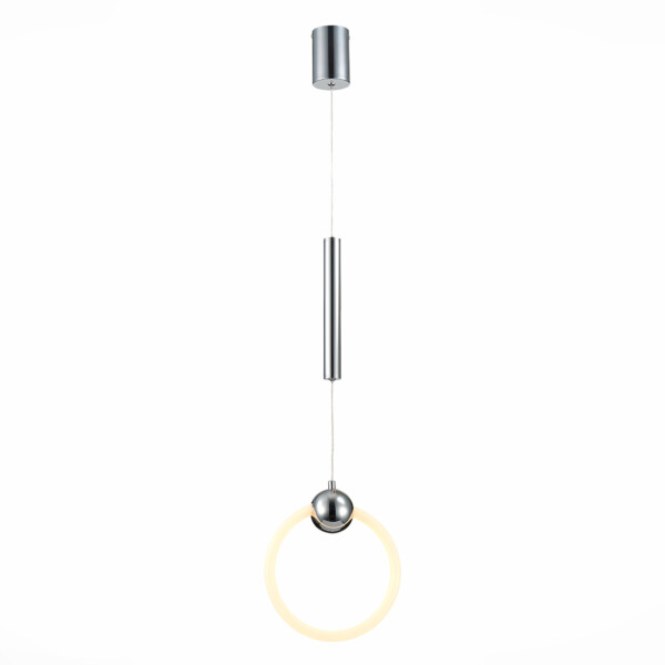 SL1578.103.01 Подвес ST-Luce Хром/Белый,Хром LED 1*15W 3000K GIERA