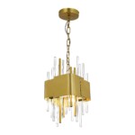 SL1633.203.04 Люстра подвесная ST-Luce Матовое золото/Матовое золото,Прозрачный E14 4*40W OLVERA — изображение 3