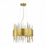 SL1633.203.08 Люстра подвесная ST-Luce Матовое золото/Матовое золото,Прозрачный E14 8*40W OLVERA