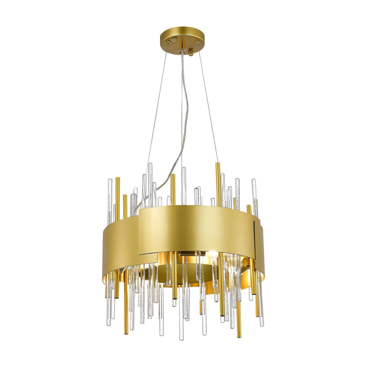 SL1633.203.08 Люстра подвесная ST-Luce Матовое золото/Матовое золото,Прозрачный E14 8*40W OLVERA — изображение 3