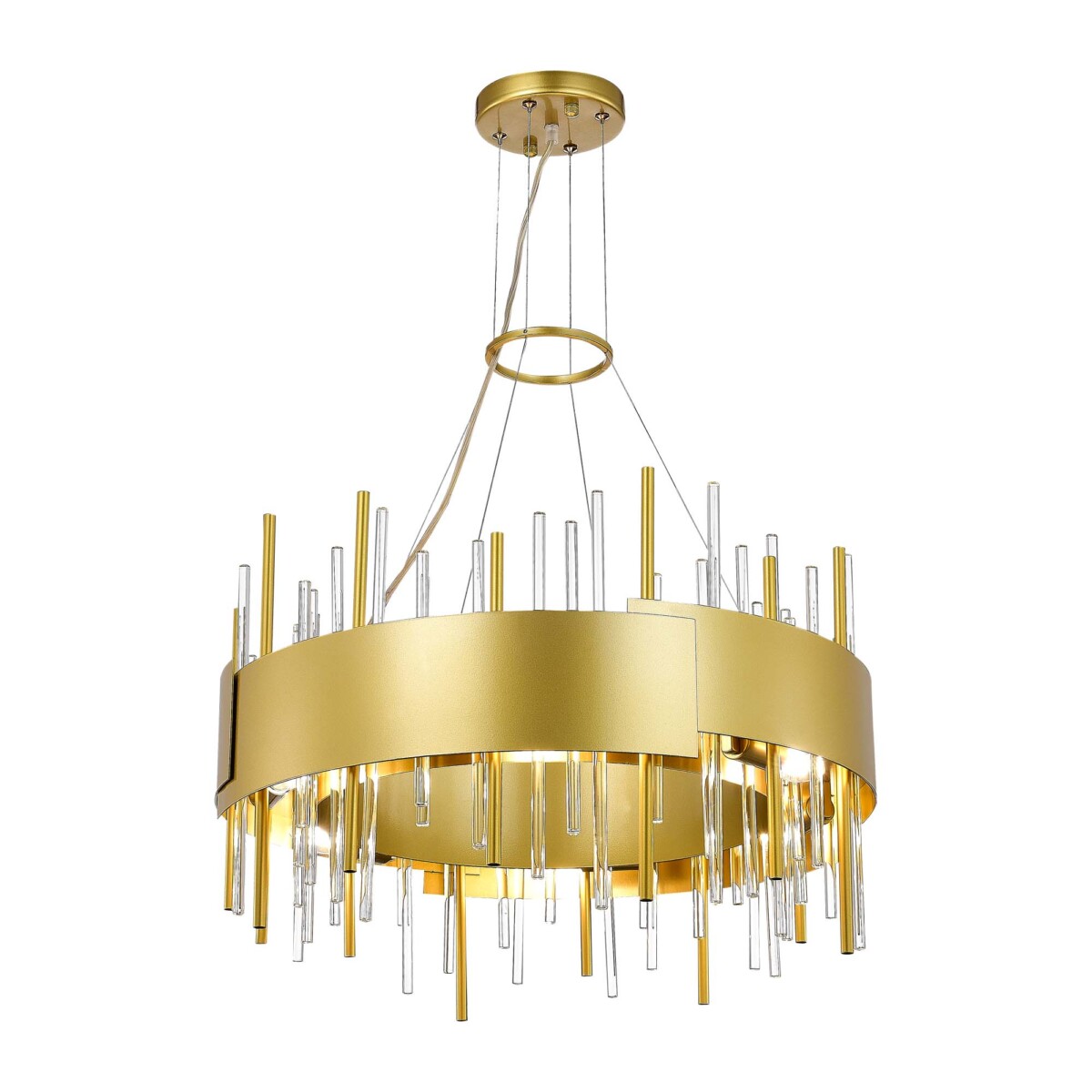 SL1633.203.12 Люстра подвесная ST-Luce Матовое золото/Матовое золото,Прозрачный E14 12*40W OLVERA — изображение 3