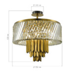 SL1635.302.09 Люстра потолочная ST-Luce Латунь/Прозрачный E14 9*40W NARI — изображение 4