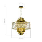 SL1635.303.09 Люстра подвесная ST-Luce Латунь/Прозрачный E14 9*40W NARI — изображение 4