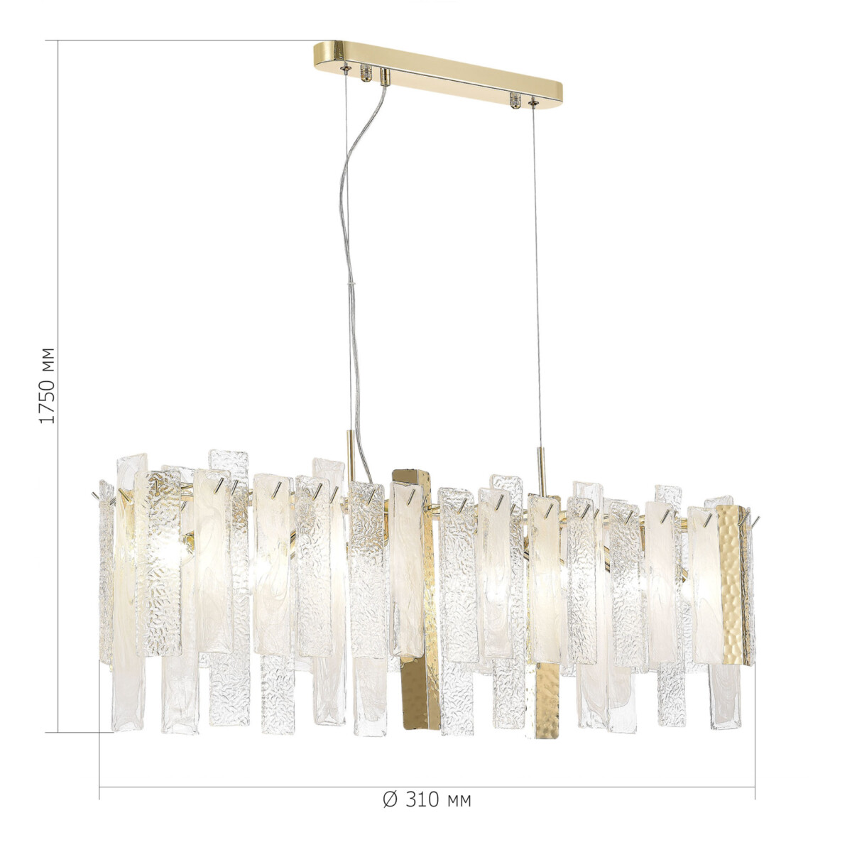 SL1636.203.08 Люстра подвесная ST-Luce Золотистый/Белый, Золотистый E14 8*40W SCOLARE — изображение 5