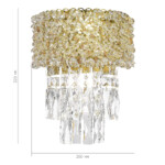 SL1637.301.02 Светильник настенный ST-Luce Латунь/Прозрачный, Янтарный E14 2*60W SELINE — изображение 3