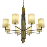 SL1638.303.08 Светильник подвесной ST-Luce Латунь/Серый E14 8*42W GLORIA — изображение 4