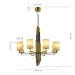 SL1638.303.08 Светильник подвесной ST-Luce Латунь/Серый E14 8*42W GLORIA — изображение 5