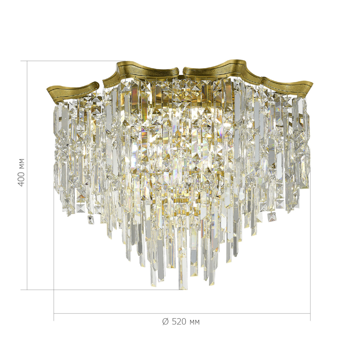 SL1659.302.07 Светильник потолочный ST-Luce Латунь/Прозрачный E14 7*60W OFELIA — изображение 4