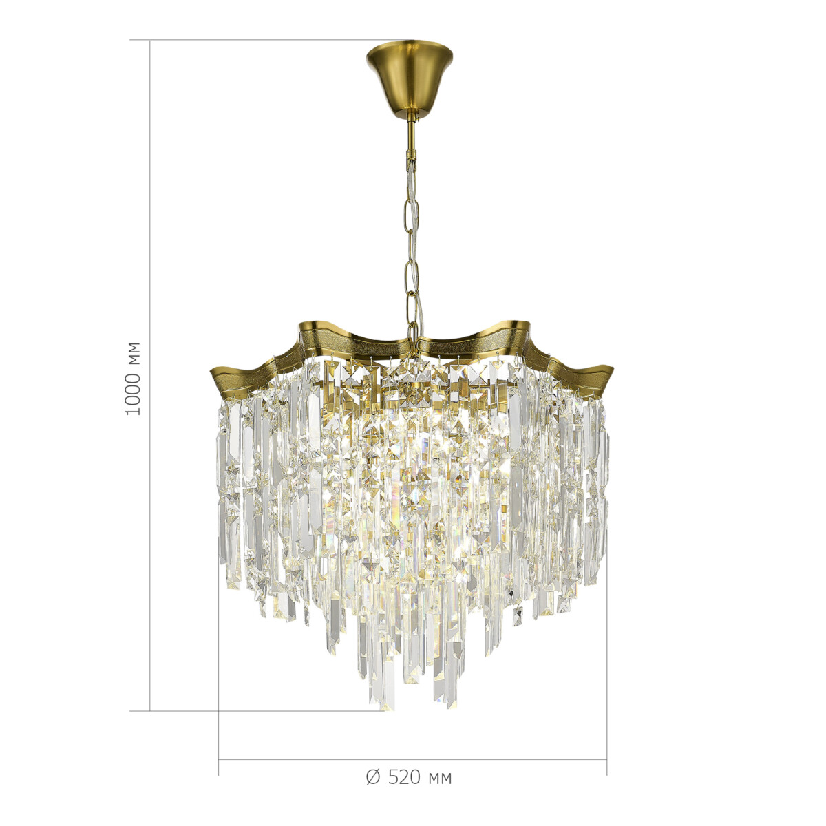 SL1659.303.07 Светильник подвесной ST-Luce Латунь/Прозрачный E14 7*60W OFELIA — изображение 4