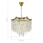 SL1659.303.07 Светильник подвесной ST-Luce Латунь/Прозрачный E14 7*60W OFELIA — изображение 4