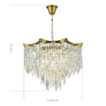 SL1659.303.10 Светильник подвесной ST-Luce Латунь/Прозрачный E14 10*60W OFELIA — изображение 4