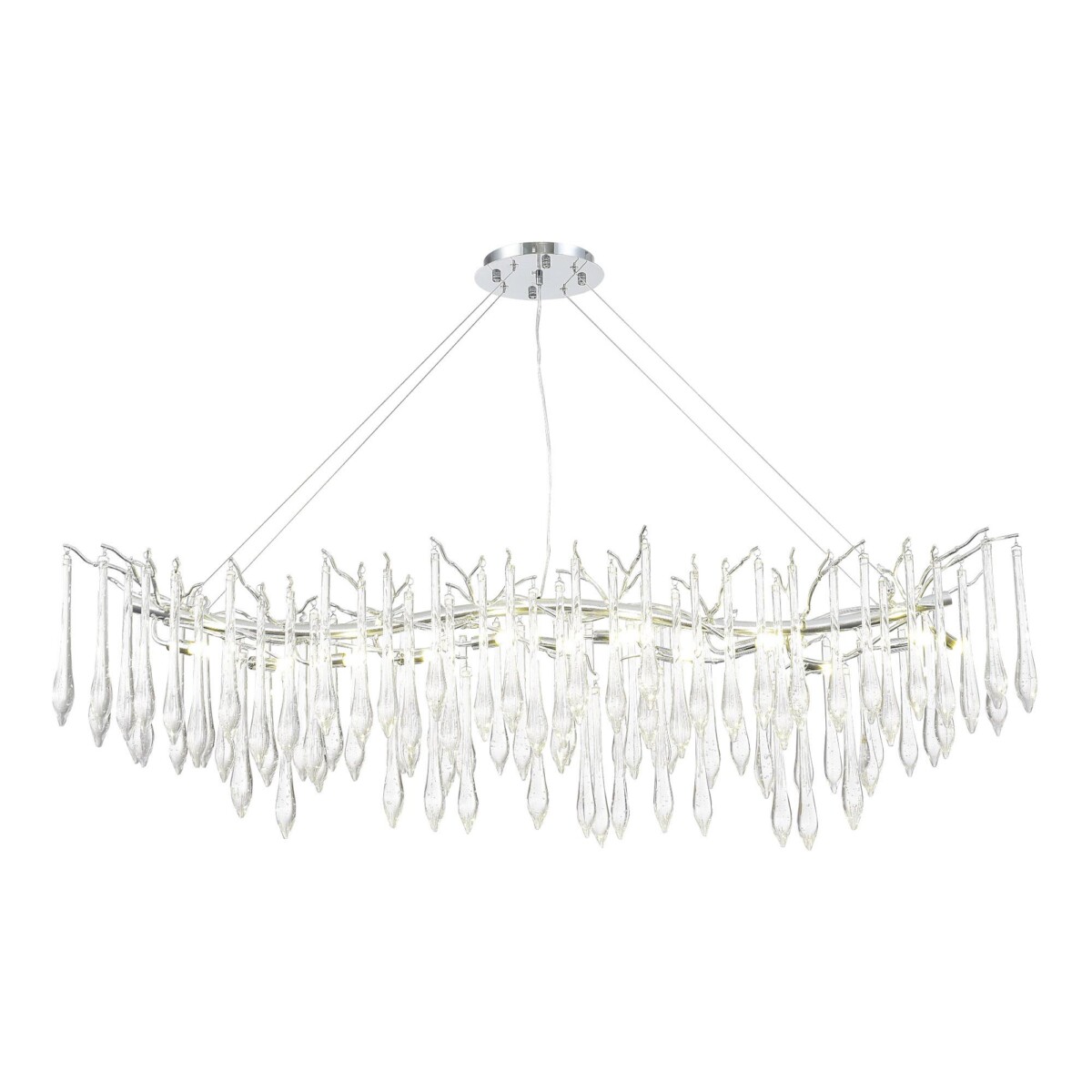 SL1660.113.12 Светильник подвесной ST-Luce Хром/Хром, Прозрачный G9 12*5W 4000K TEARDROPS — изображение 1