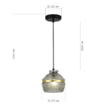 SL1661.413.01 Светильник подвесной ST-Luce Черный/Дымчатый E27 1*40W COCOON — изображение 4