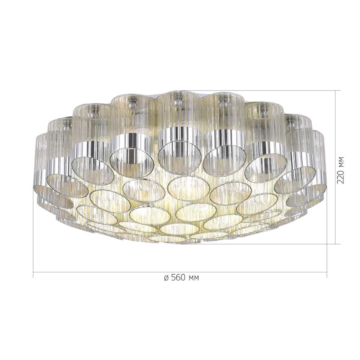 SL1662.102.19 Светильник потолочный ST-Luce Никель/Никель, Прозрачный E14 19*60W ACCORD — изображение 5