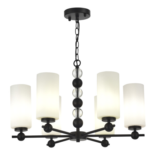 SL2003.403.06 Светильник подвесной ST-Luce черный/белый E27 6*40W AURORA