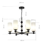 SL2003.403.06 Светильник подвесной ST-Luce черный/белый E27 6*40W AURORA — изображение 4