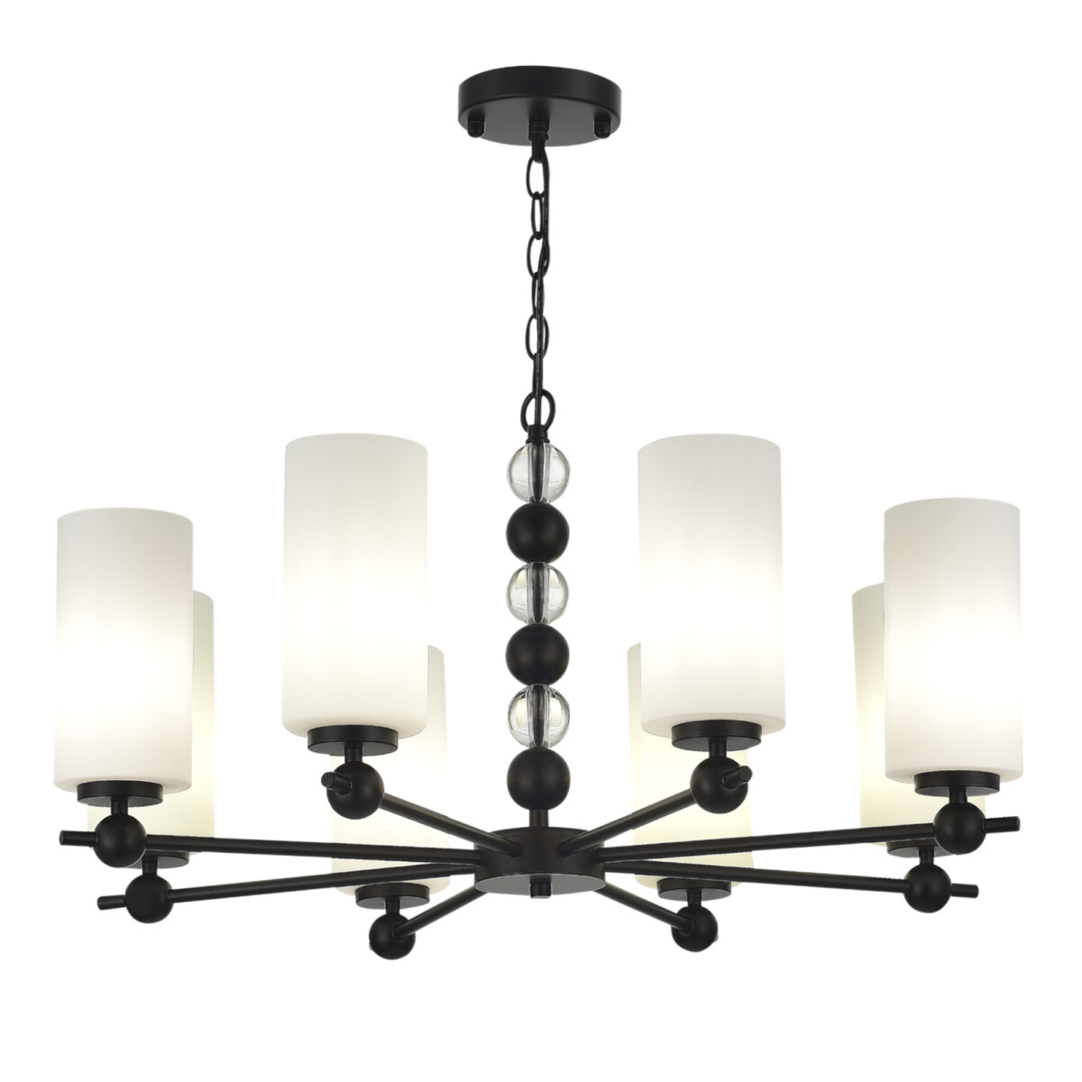 SL2003.403.08_01W SL2003.403.08 Светильник подвесной ST-Luce черный/белый E27 8*40W AURORA — изображение 1