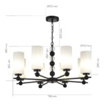 SL2003.403.08 Светильник подвесной ST-Luce черный/белый E27 8*40W AURORA — изображение 4