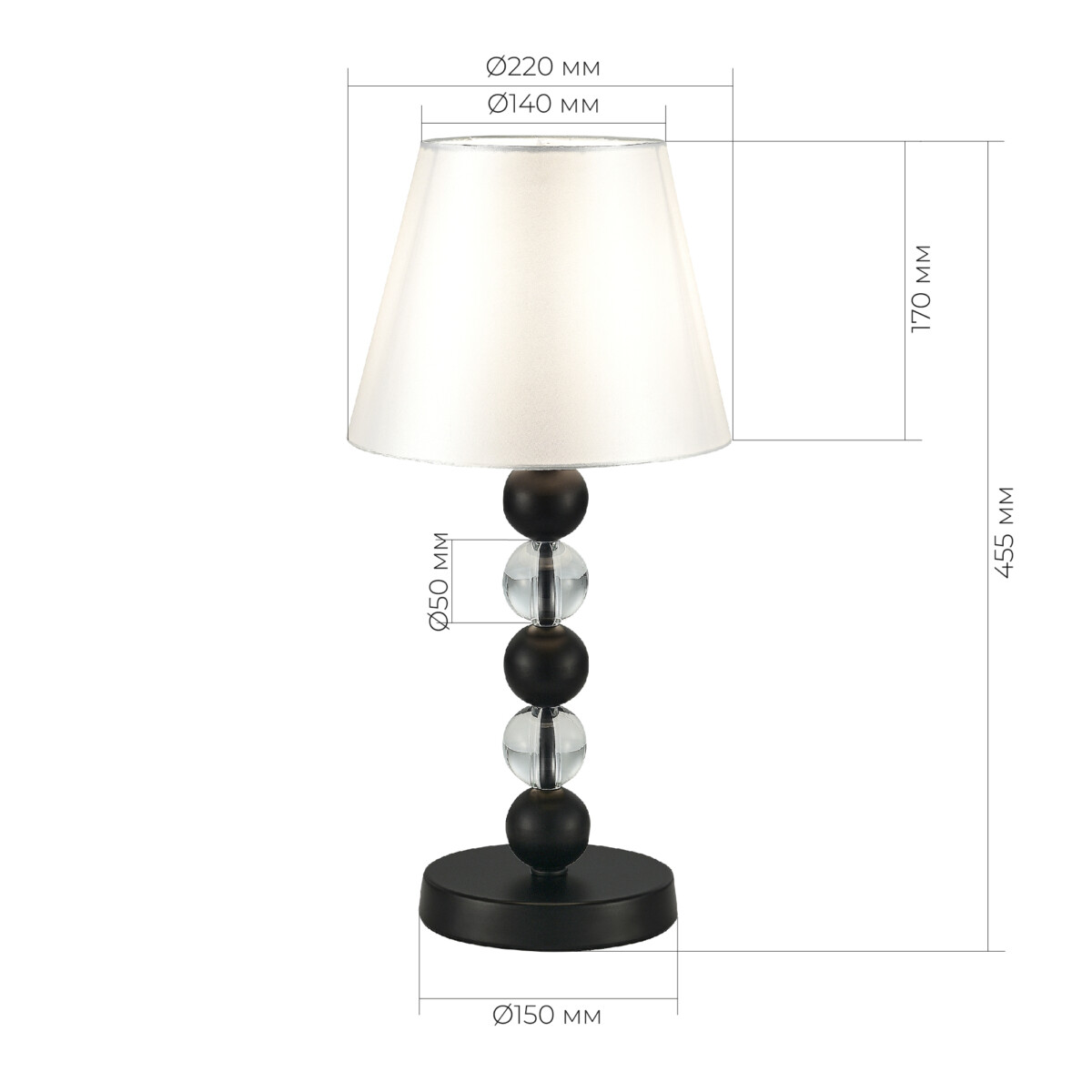 SL2003.404.01 Прикроватная лампа ST-Luce черный/белый E27 1*40W AURORA — изображение 4