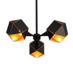 SL258.402.03 Люстра потолочная ST-Luce Черный/Черный, Золото E14 3*40W ENIGMA — изображение 2