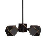 SL258.402.03 Люстра потолочная ST-Luce Черный/Черный, Золото E14 3*40W ENIGMA — изображение 3