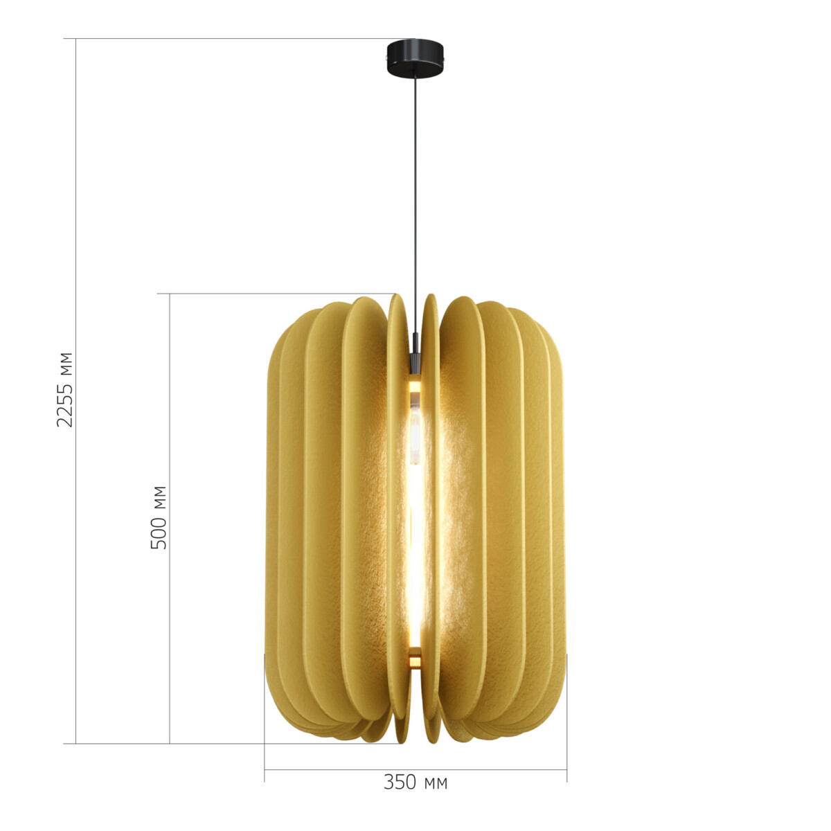 SL3004.443.01 Светильник подвесной ST-Luce Черный/Желтый E27 1*60W SENTITO — изображение 2