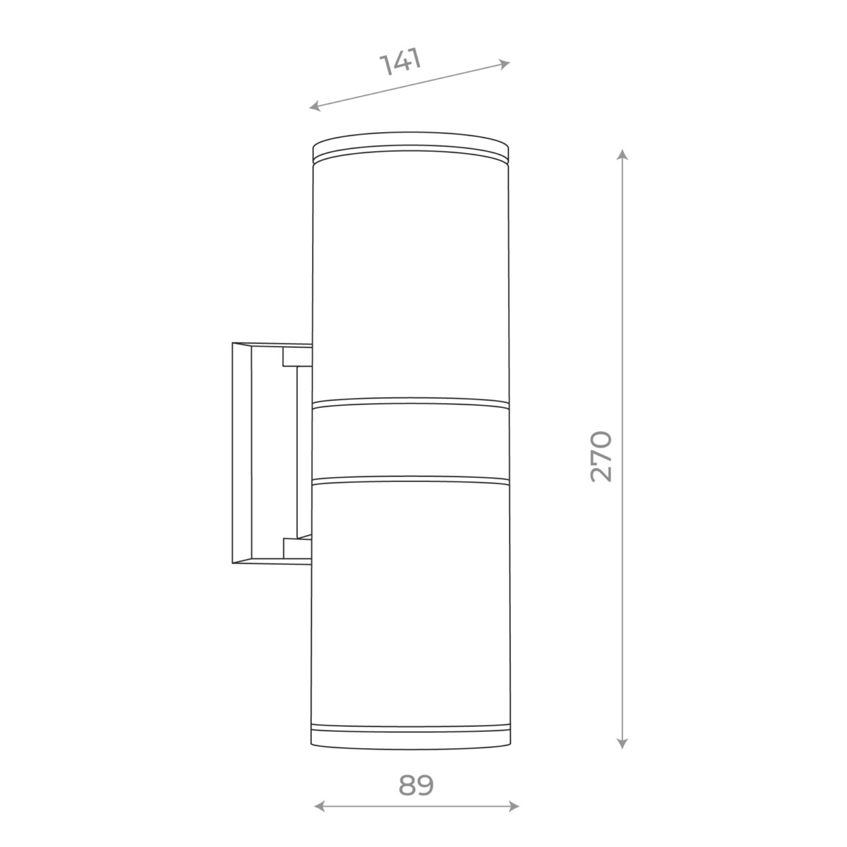 SL561.401.02 Светильник уличный настенный ST-Luce Черный/Черный LED 2*5W 4000K TUBO — изображение 2