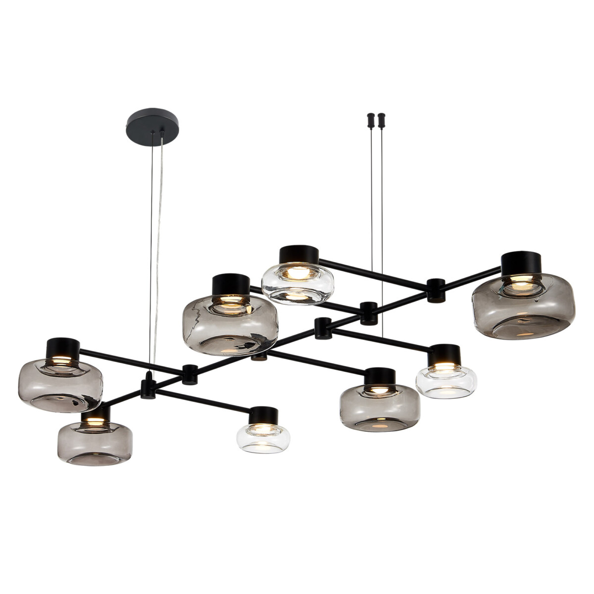 SL6005.403.08 Светильник подвесной ST-Luce Черный/Дымчатый, Прозрачный LED 8*3W 3000K VALLO — изображение 3