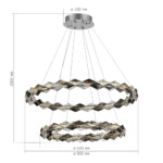 SL6009.103.02 Люстра подвесная ST-Luce Хром/Прозрачно-Дымчатый LED 1*45W 3000K DIAMANTA — изображение 4