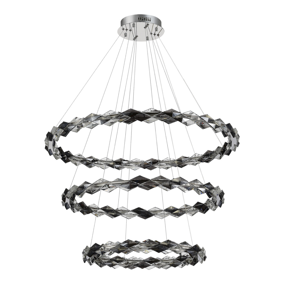 SL6009.103.03 Люстра подвесная ST-Luce Хром/Прозрачно-Дымчатый LED 1*75W 3000K DIAMANTA — изображение 2