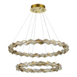 SL6009.203.02 Люстра подвесная ST-Luce Золотистый/Прозрачный,Янтарный LED 1*45W 3000K DIAMANTA