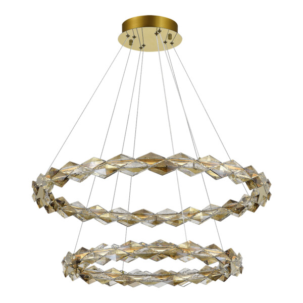 SL6009.203.02 Люстра подвесная ST-Luce Золотистый/Прозрачный,Янтарный LED 1*45W 3000K DIAMANTA