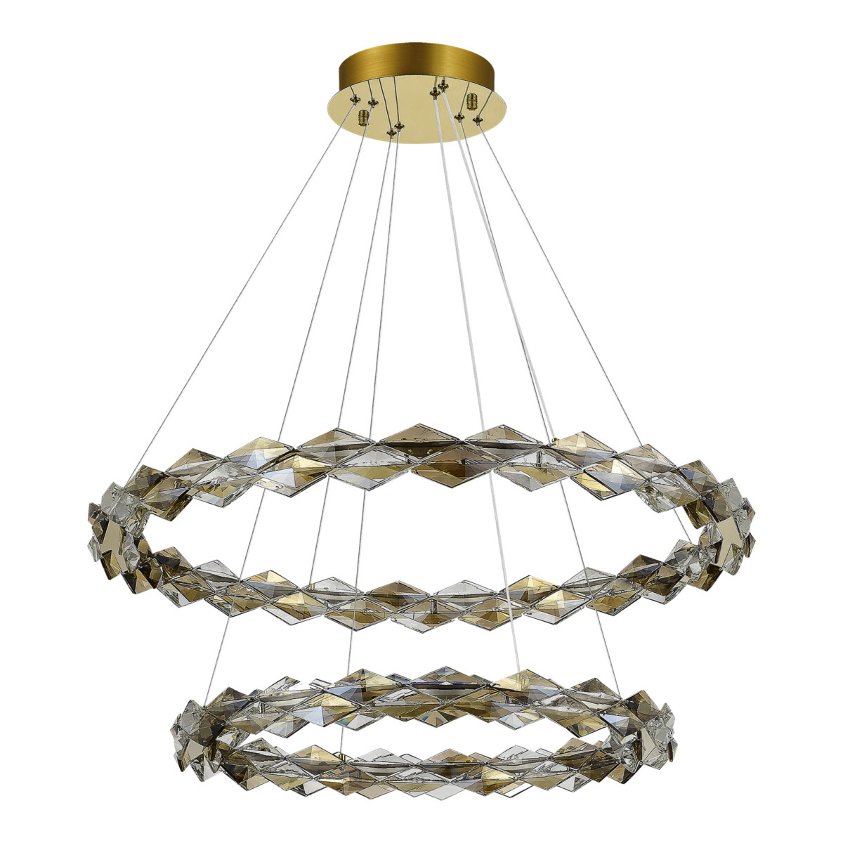 SL6009.203.02 Люстра подвесная ST-Luce Золотистый/Прозрачный,Янтарный LED 1*45W 3000K DIAMANTA — изображение 2
