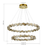 SL6009.203.02 Люстра подвесная ST-Luce Золотистый/Прозрачный,Янтарный LED 1*45W 3000K DIAMANTA — изображение 4