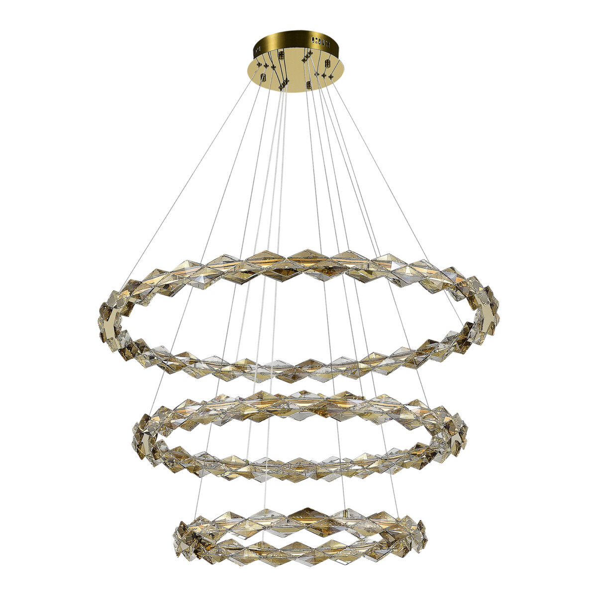 SL6009.203.03 Люстра подвесная ST-Luce Золотистый/Прозрачный,Янтарный LED 1*75W 3000K DIAMANTA — изображение 1