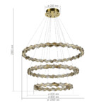 SL6009.203.03 Люстра подвесная ST-Luce Золотистый/Прозрачный,Янтарный LED 1*75W 3000K DIAMANTA — изображение 4