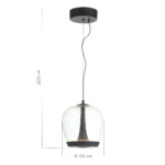 SL6014.423.01 Светильник подвесной ST-Luce Черный/Прозрачный, Черный LED 1*17W 3000K RIPPLE — изображение 5