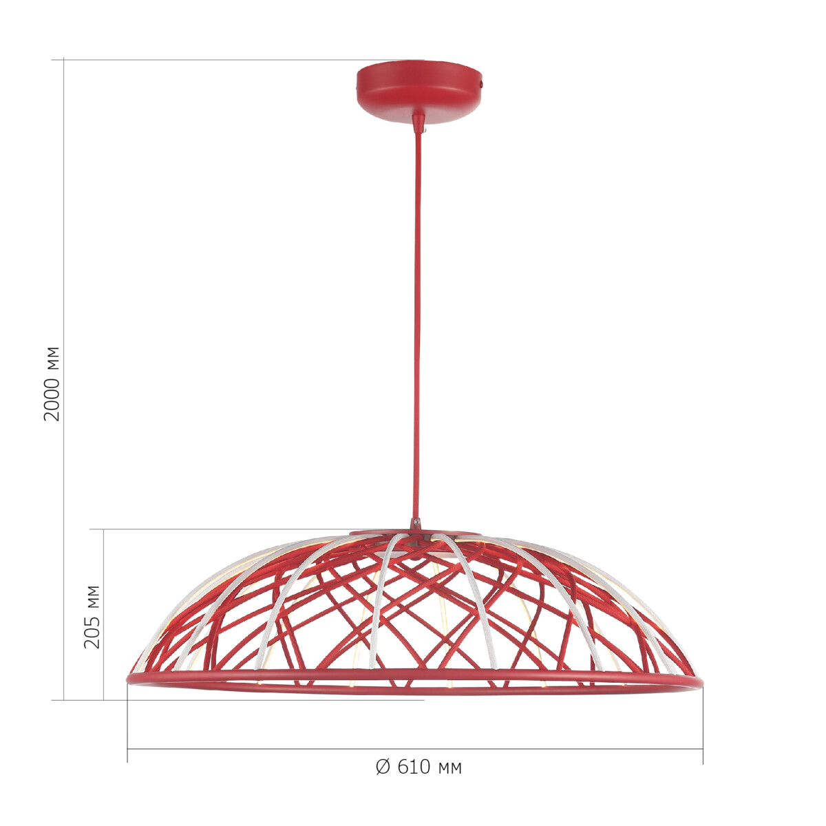 SL6016.603.01 Светильник подвесной ST-Luce Красный/Красный LED 1*20W 3000K BOUND — изображение 8