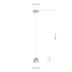 SL6017.101.01 Светильник подвесной ST-Luce Хром/Прозрачный с пузырьками воздуха LED 1*3W 3000K WATERFALL — изображение 4