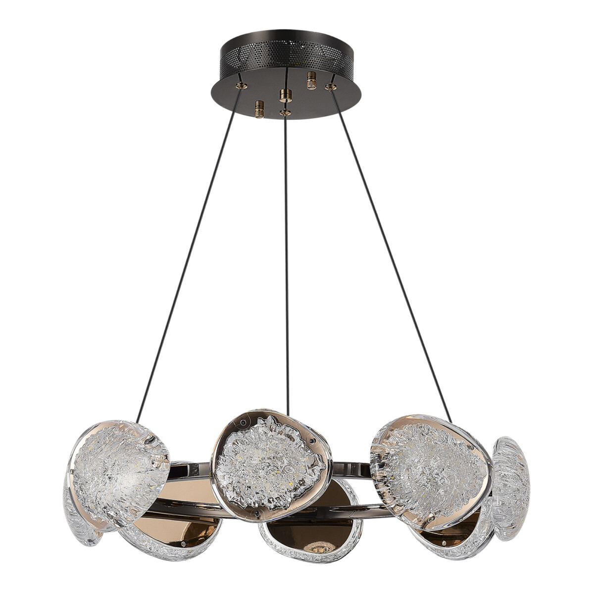 SL6018.203.64 Светильник подвесной ST-Luce черный/ золотистый / прозрачный LED 1*64W 4000K MYSTERY — изображение 2