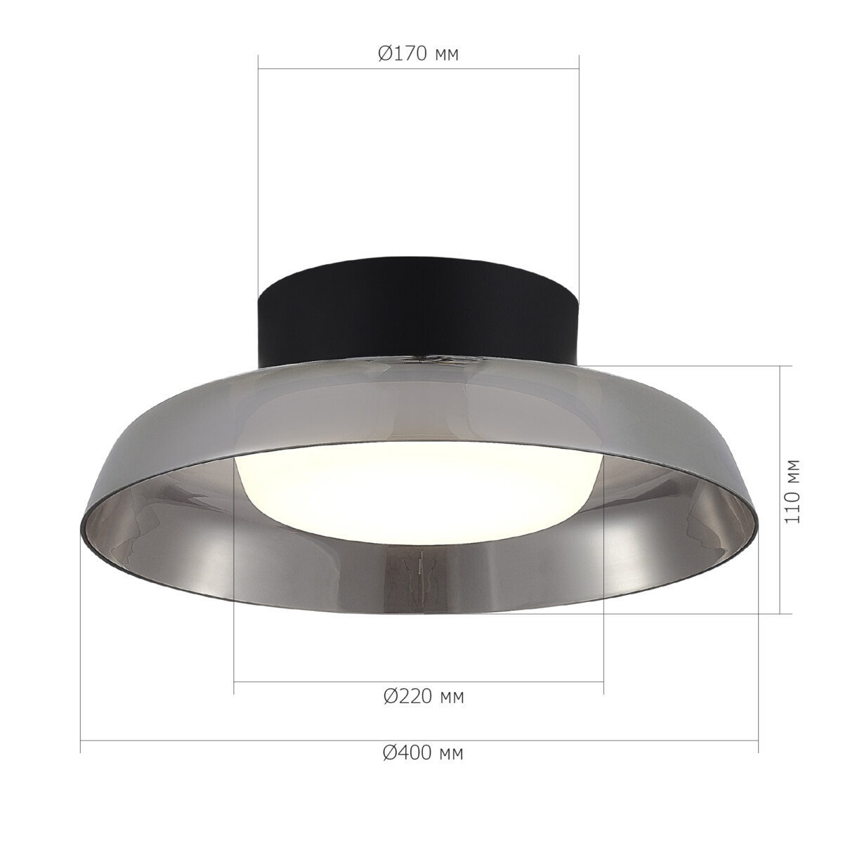 SL6019.412.01 Светильник потолочный ST-Luce Черный/Дымчатый, Белый LED 1*36W 3000K FORAY — изображение 4