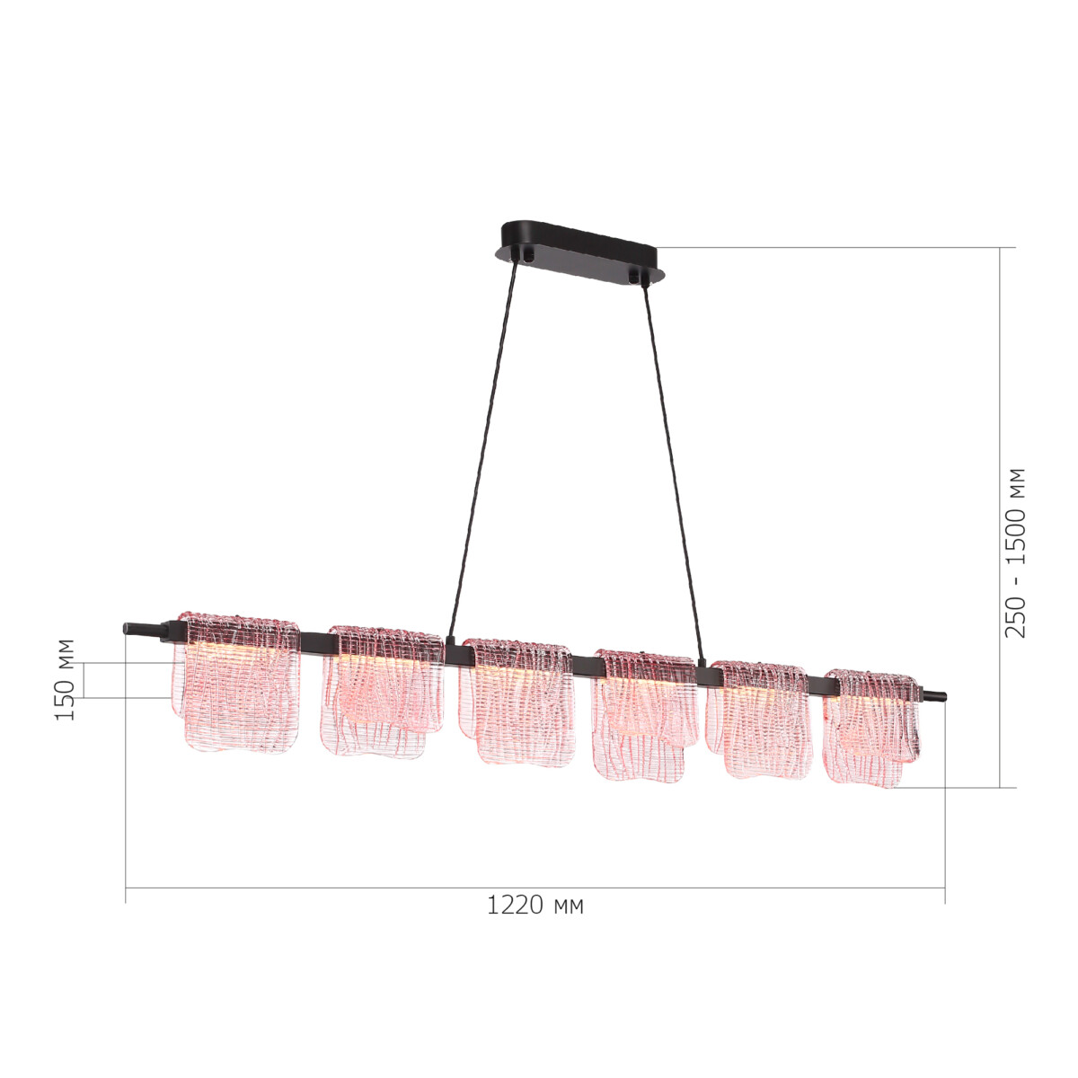 SL6021.403.36 Светильник подвесной ST-Luce черный/розовый LED 1*36W 3000K VOILE — изображение 6