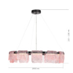 SL6021.403.66 Светильник подвесной ST-Luce черный/розовый LED 1*66W 3000K VOILE — изображение 6