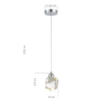 SL6114.103.01 Подвес ST-Luce Хром/Прозрачный LED 1*3W 3000K CASCATO — изображение 3