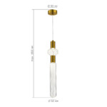 SL6117.203.02 Светильник подвесной ST-Luce Латунь/Золотой, Прозрачный LED 2*3W 3000K TACCHE — изображение 4