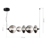 SL6119.413.40 Светильник подвесной ST-Luce Черный/Дымчато-Серый LED 1*40W 3000K PERLINA — изображение 5